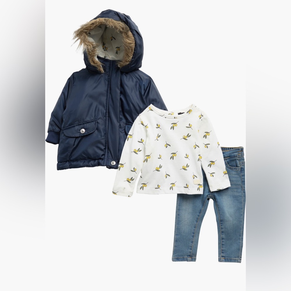 NWT • 7 for all Mankind 3 piece baby outfit • 18m